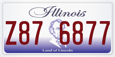 IL license plate Z876877