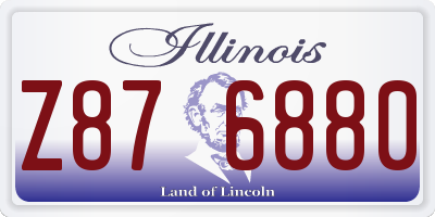 IL license plate Z876880