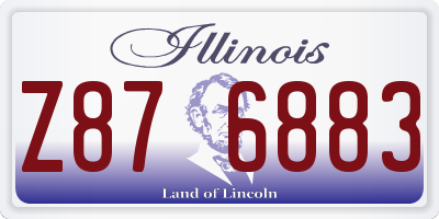 IL license plate Z876883