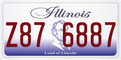 IL license plate Z876887