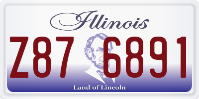 IL license plate Z876891