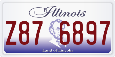 IL license plate Z876897