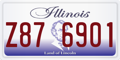 IL license plate Z876901