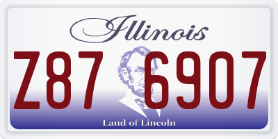 IL license plate Z876907