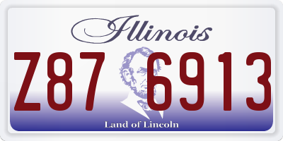 IL license plate Z876913