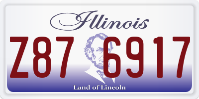 IL license plate Z876917