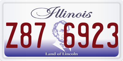 IL license plate Z876923