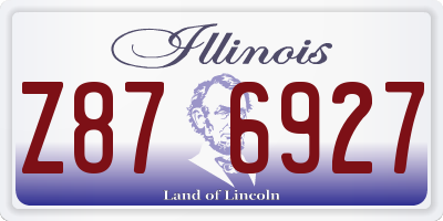 IL license plate Z876927