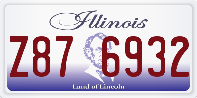 IL license plate Z876932