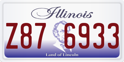 IL license plate Z876933