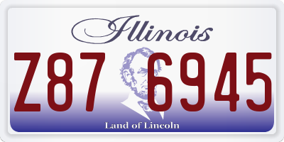 IL license plate Z876945
