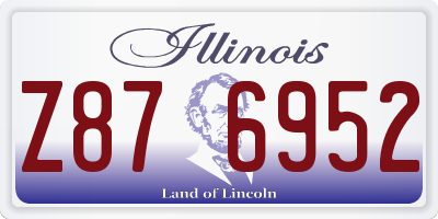 IL license plate Z876952