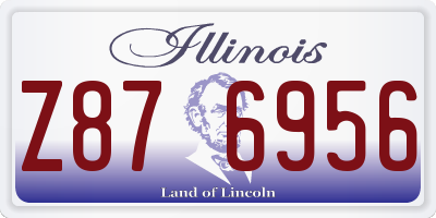 IL license plate Z876956