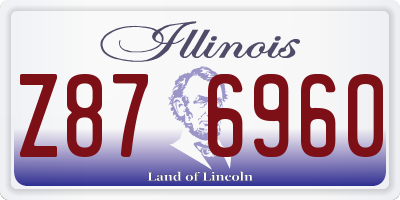 IL license plate Z876960