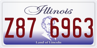 IL license plate Z876963
