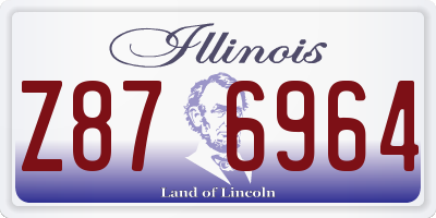IL license plate Z876964