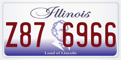 IL license plate Z876966