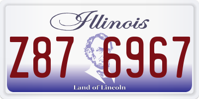 IL license plate Z876967