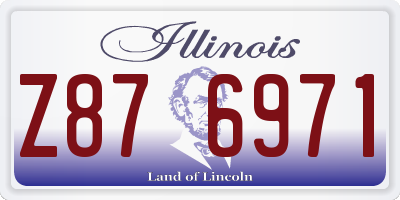 IL license plate Z876971
