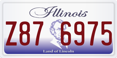 IL license plate Z876975