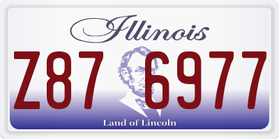 IL license plate Z876977