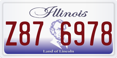 IL license plate Z876978