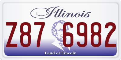 IL license plate Z876982