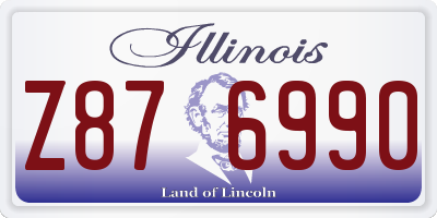 IL license plate Z876990