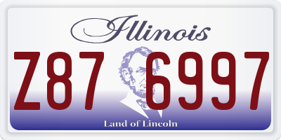IL license plate Z876997