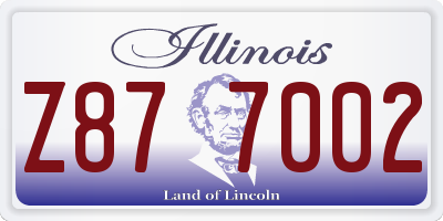 IL license plate Z877002