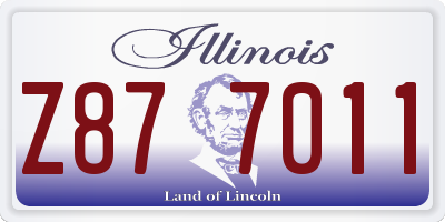 IL license plate Z877011