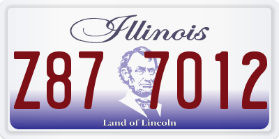 IL license plate Z877012