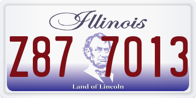 IL license plate Z877013