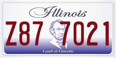 IL license plate Z877021