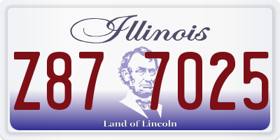 IL license plate Z877025
