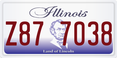 IL license plate Z877038