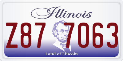 IL license plate Z877063