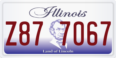 IL license plate Z877067