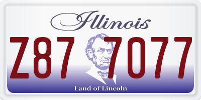 IL license plate Z877077