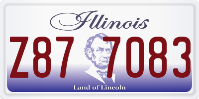 IL license plate Z877083