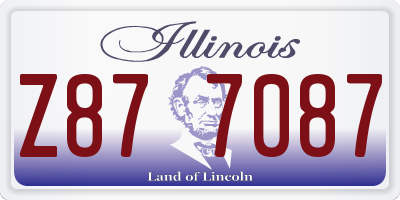 IL license plate Z877087
