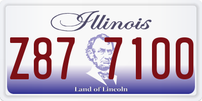 IL license plate Z877100