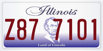 IL license plate Z877101