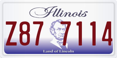 IL license plate Z877114