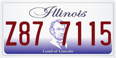 IL license plate Z877115