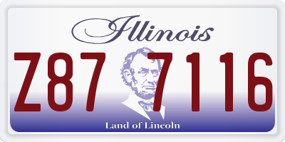 IL license plate Z877116