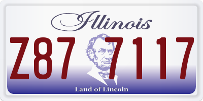IL license plate Z877117