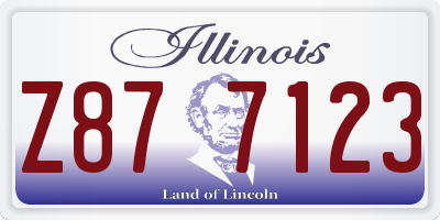 IL license plate Z877123