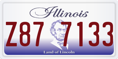 IL license plate Z877133