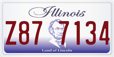 IL license plate Z877134